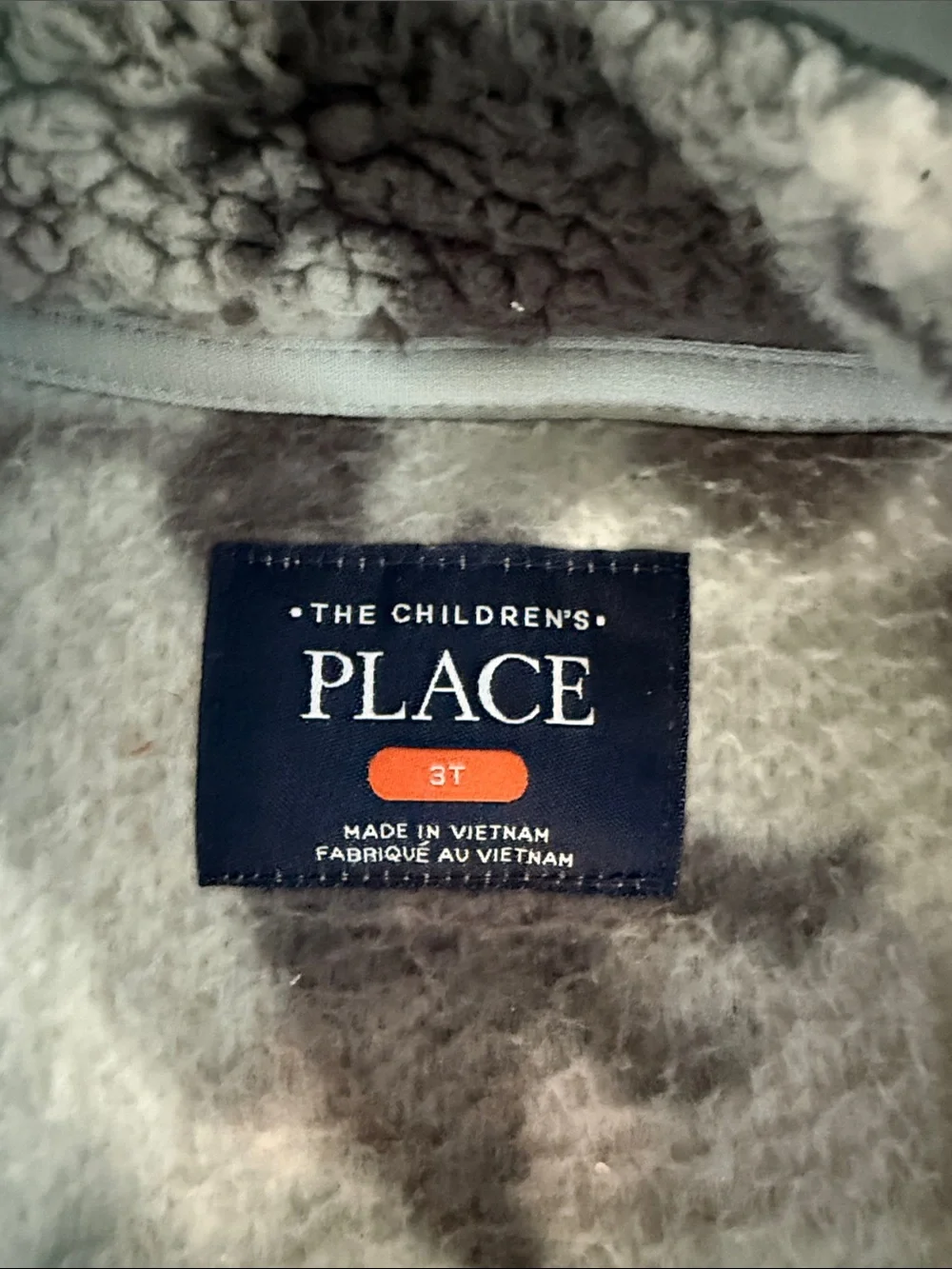 The Children's Place Gray & White Sherpa Puffer Jacket